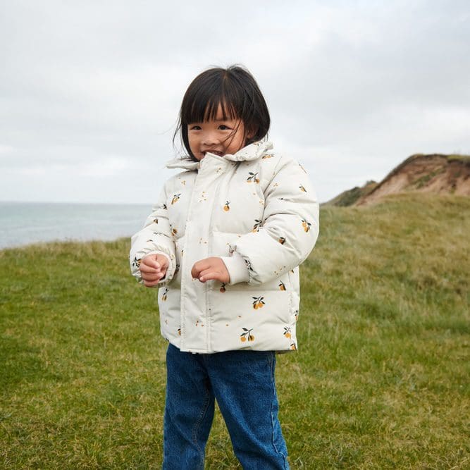 Anemone Down Puffer Jacket | Peach/Sandy