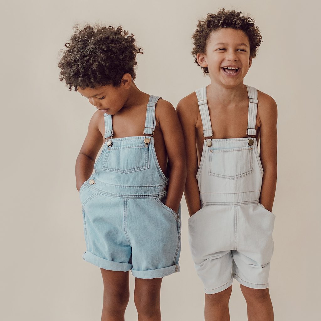 Light Wash Shortalls