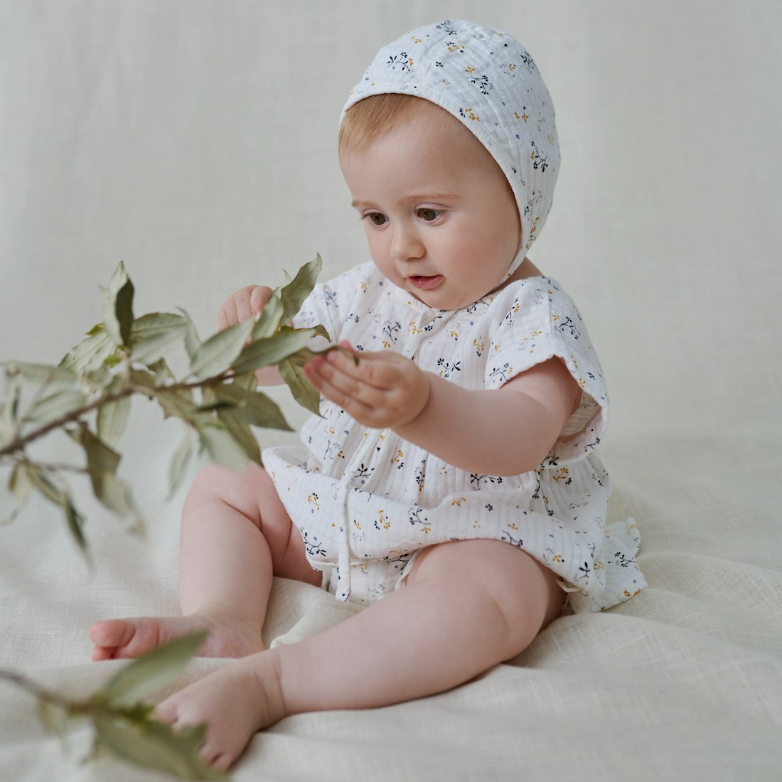 Valeria Muslin Baby Dress & Amara Bloomer Set