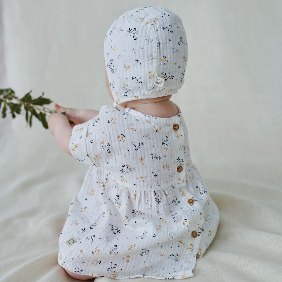 Valeria Muslin Baby Dress & Amara Bloomer Set