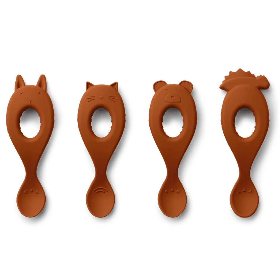 Liva Silicone Spoon 4 Pack | Mustard