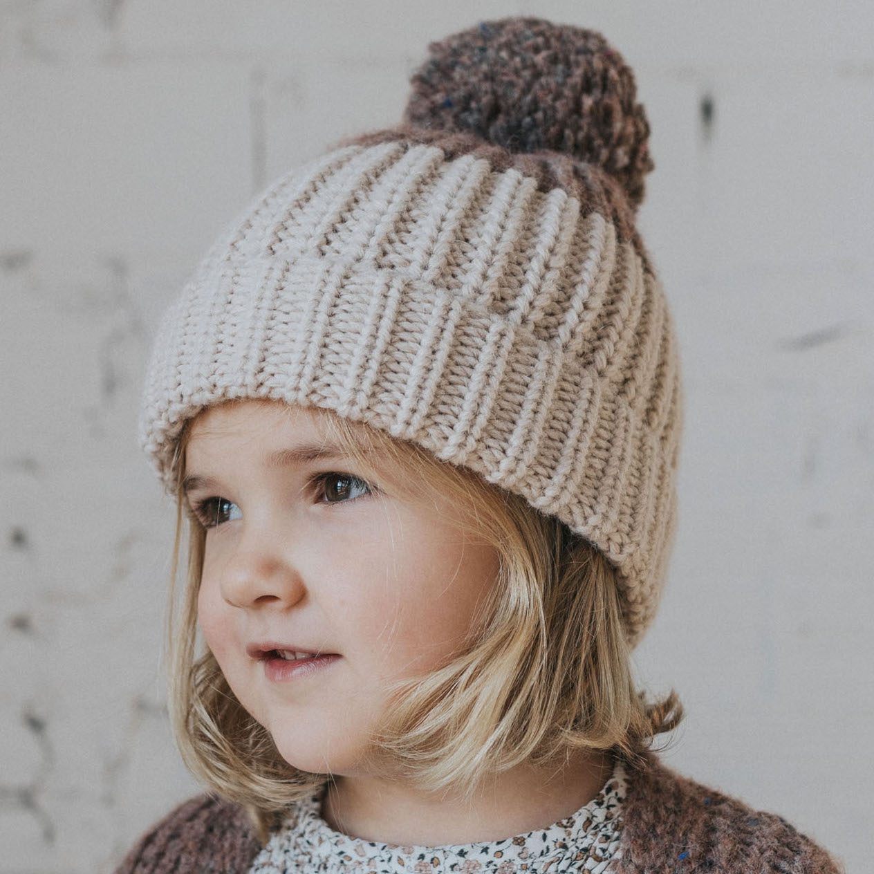 Bicolor Knit Hat | Old Rose