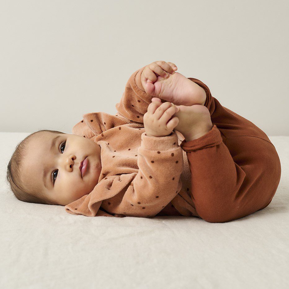 Polka Dot Velour Sweatshirt & Soft Touch Leggings