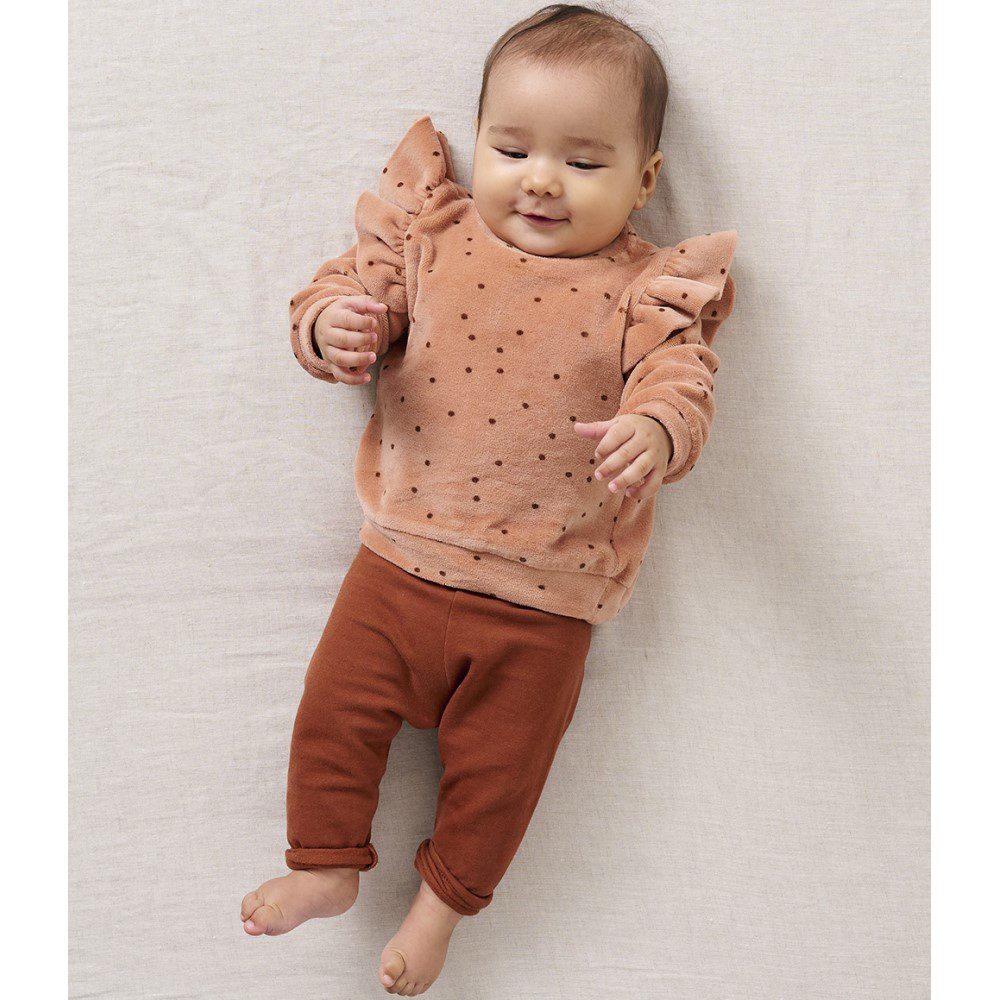 Polka Dot Velour Sweatshirt & Soft Touch Leggings