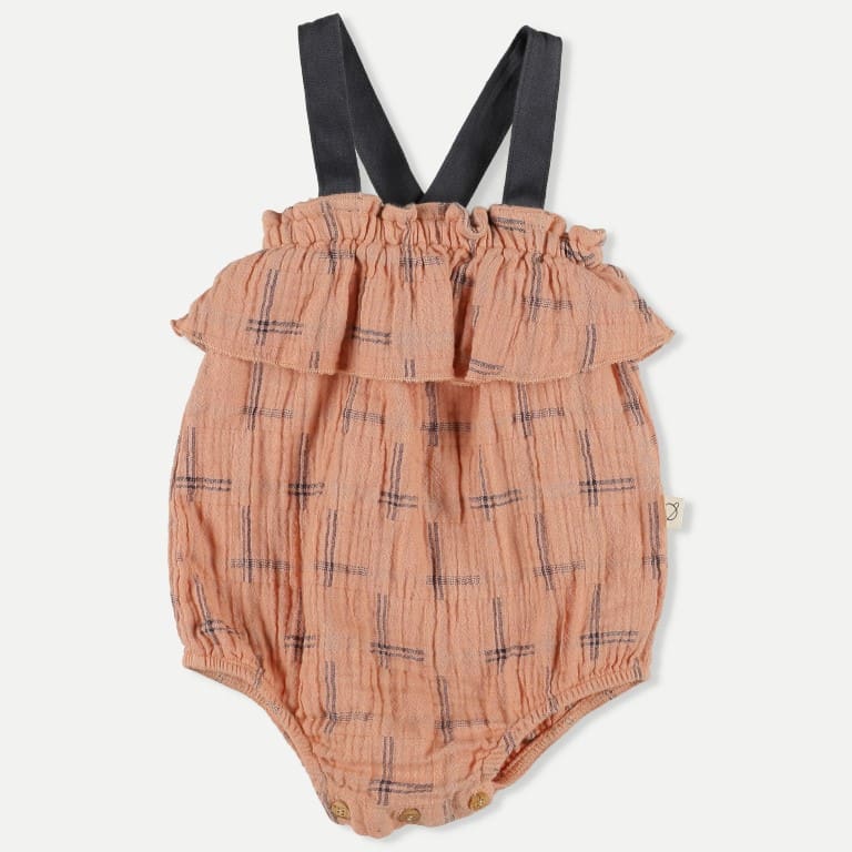 Mette Plaid Muslin Romper
