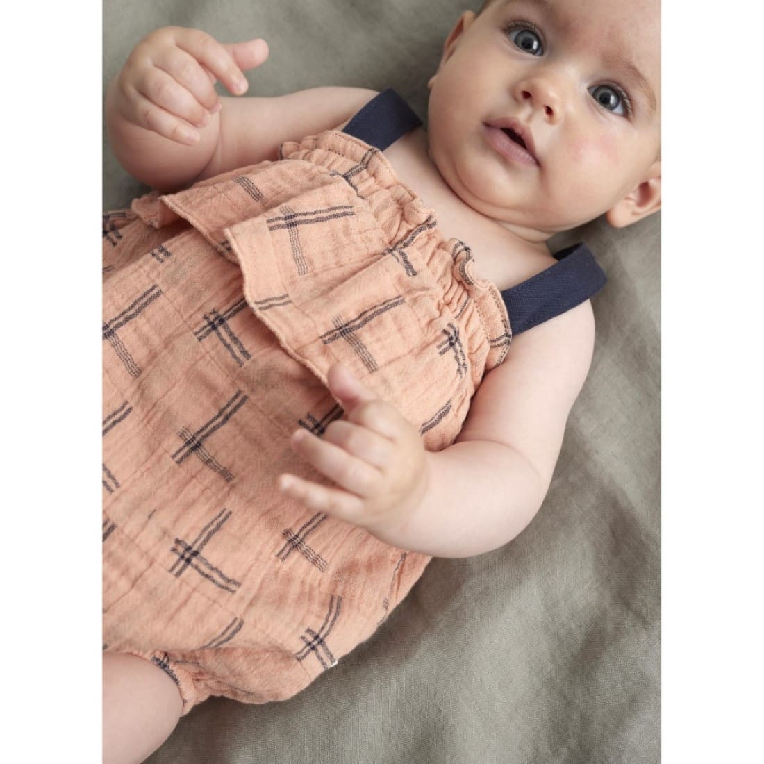 Mette Plaid Muslin Romper
