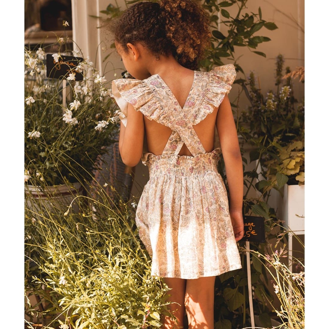 Dress Gilda Stripe Lurex Indian Flower