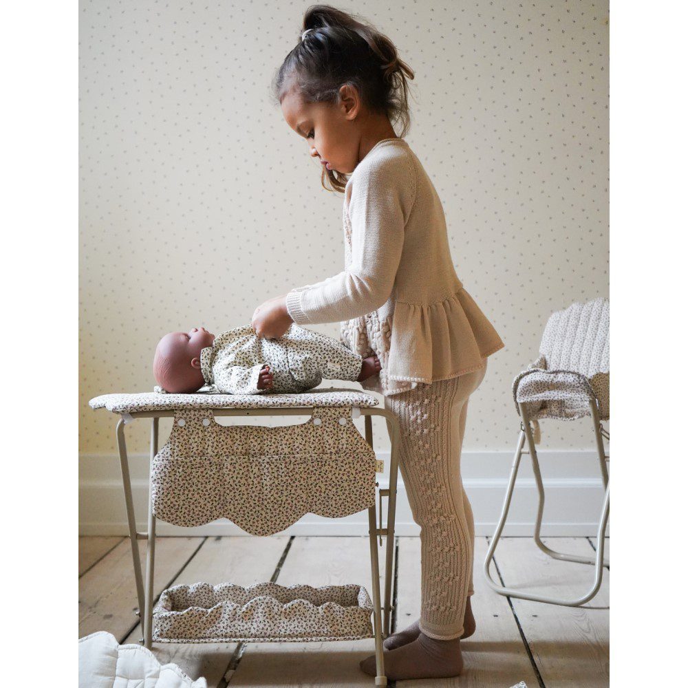 Cabby Frill Cardigan & Knit Pants | Almond Milk