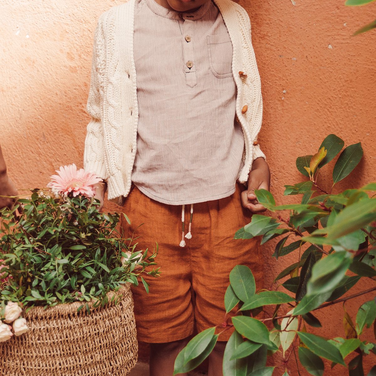 Agrume Stripes Amod Shirt & Cinnamon Obiki Bermuda