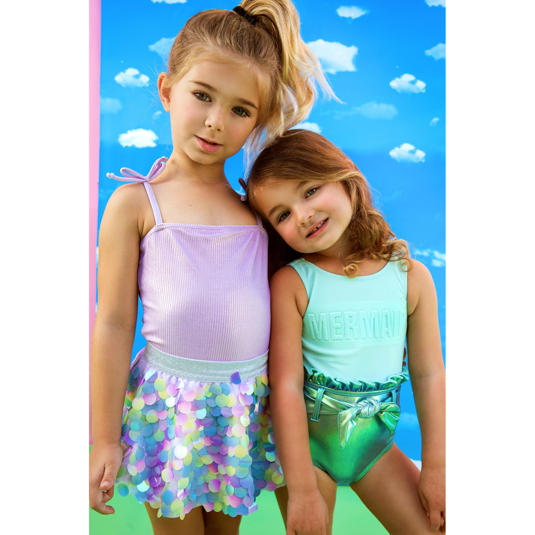 Mermaid Metallic Mint Swimsuit