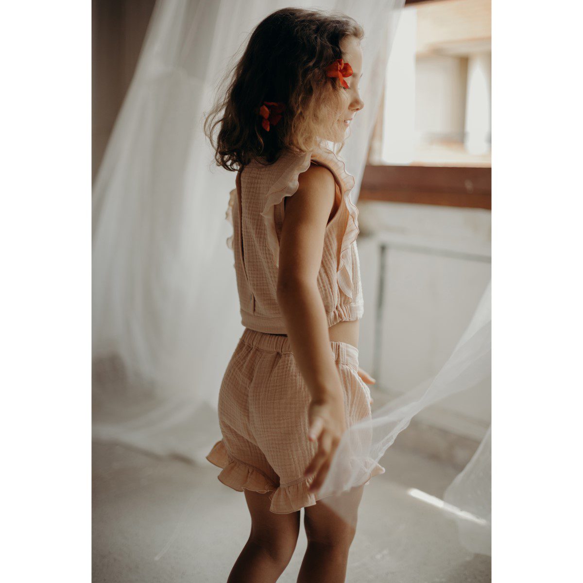 Organic Embroidered Top & Skort | Rosa/Pink