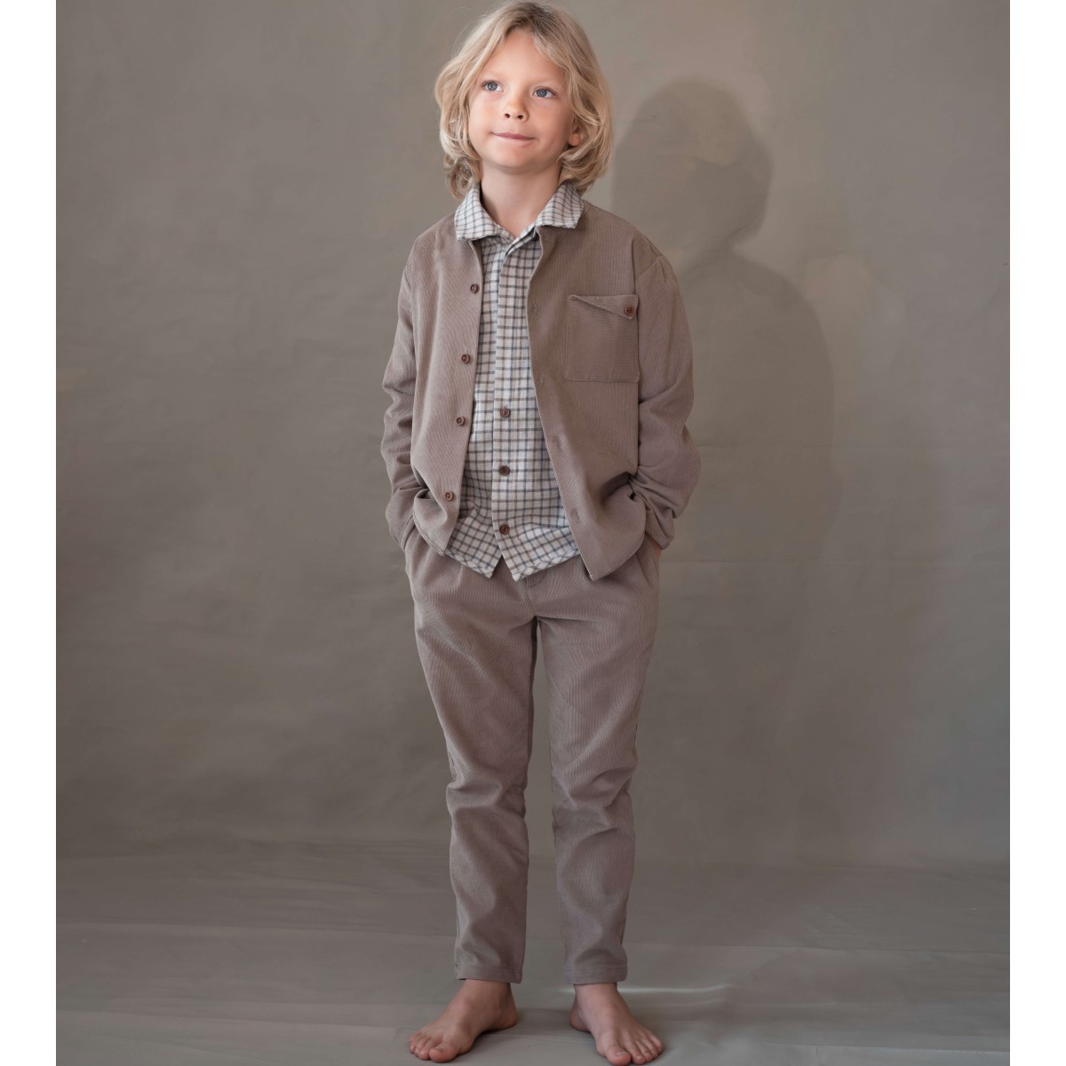 Taupe Corduroy Overshirt