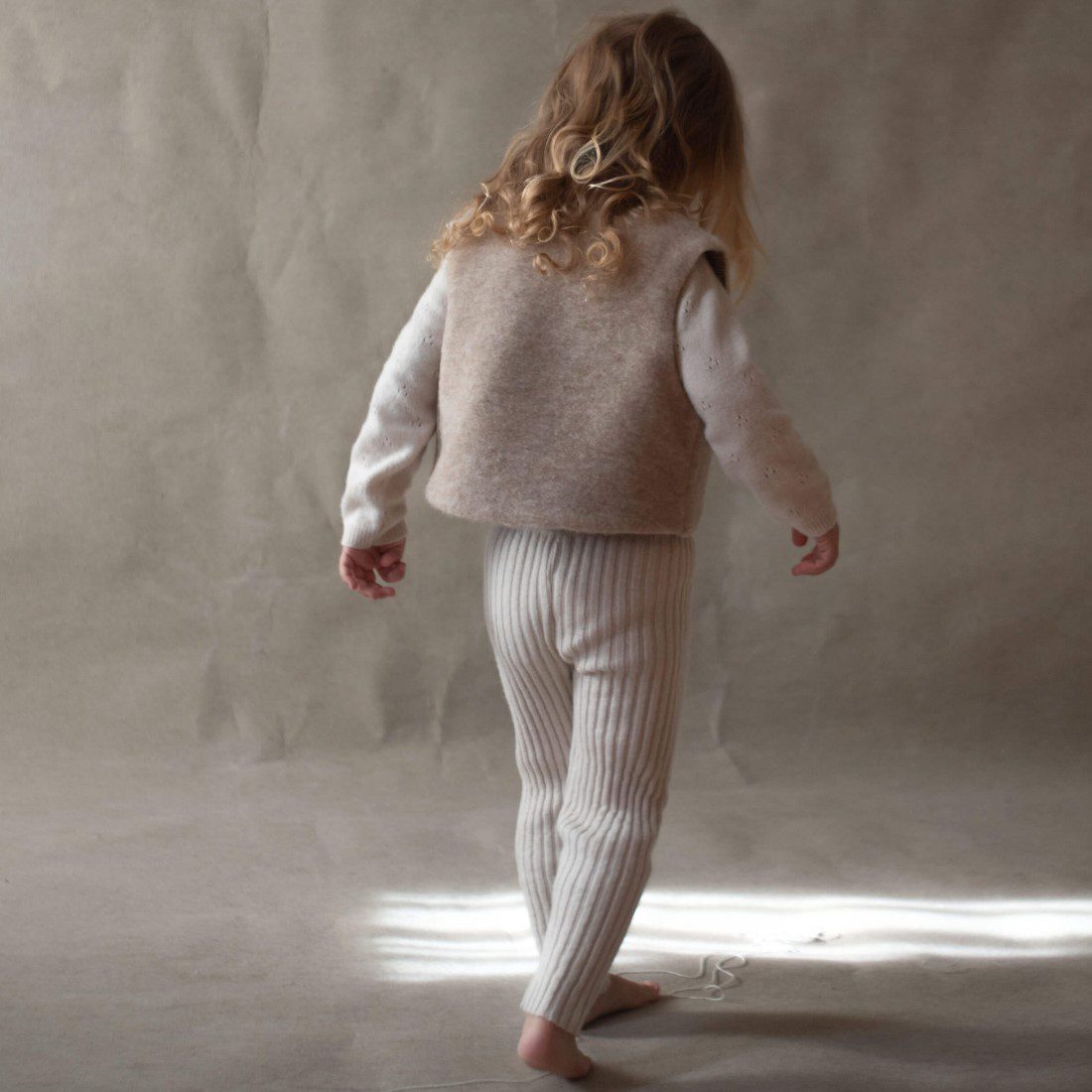 Beige Woollen Mini Waistcoat