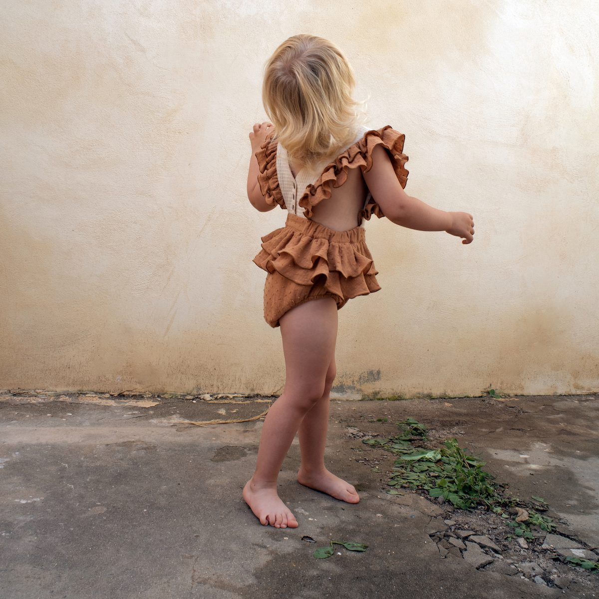 Pink Embroidered Romper