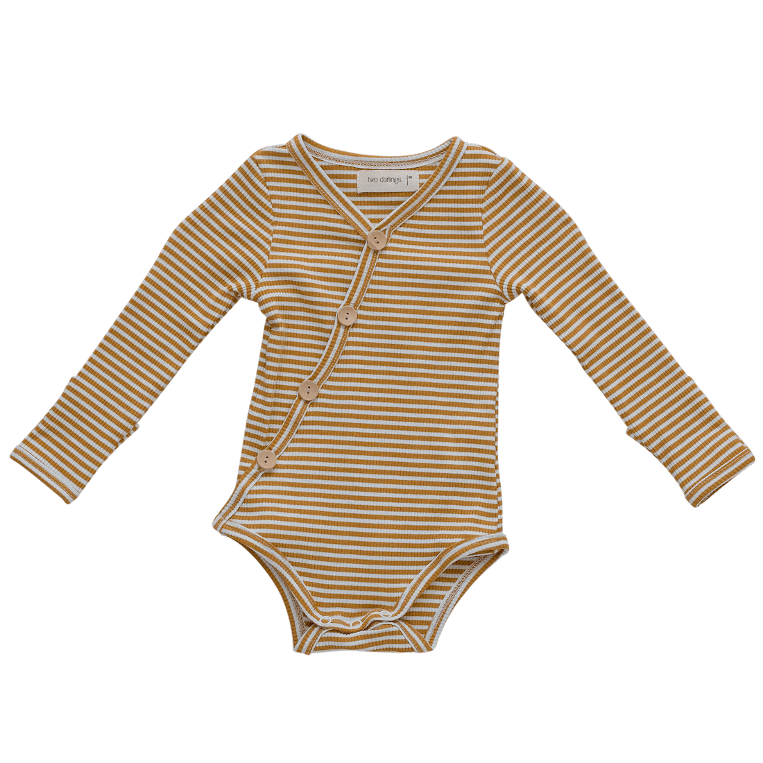 Mustard Stripe Bodysuit & Milk Harem Pants