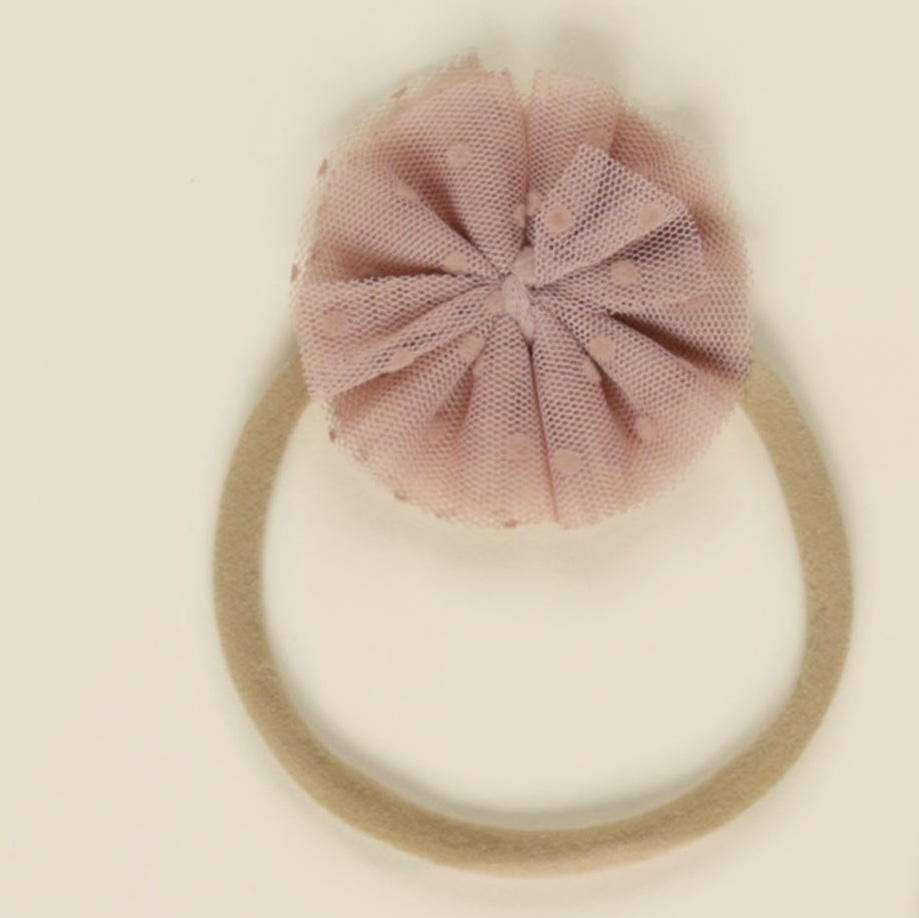Flutter Tulle Headband |Dusty Rose