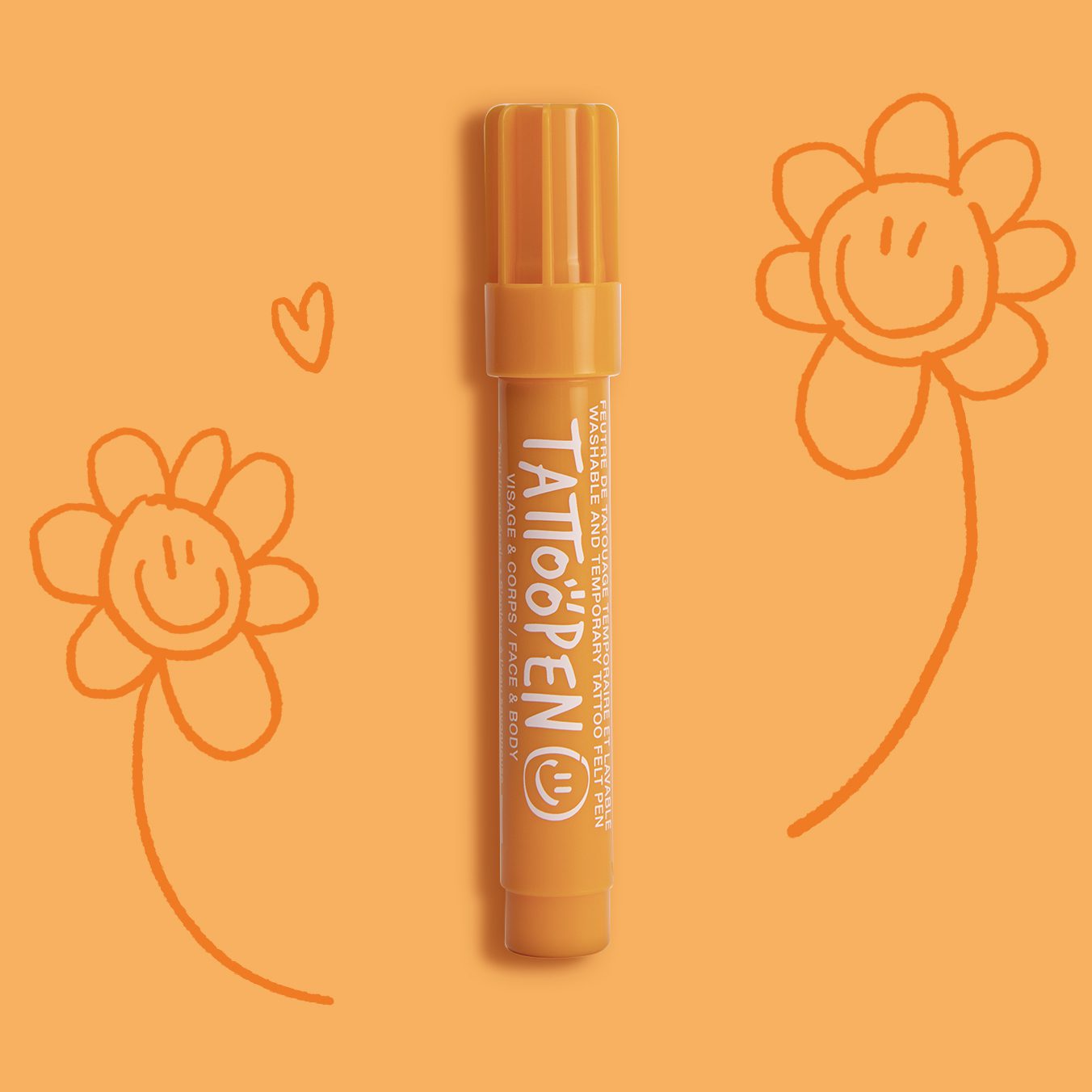 Temporary Tattoo Felt Pen | Orange