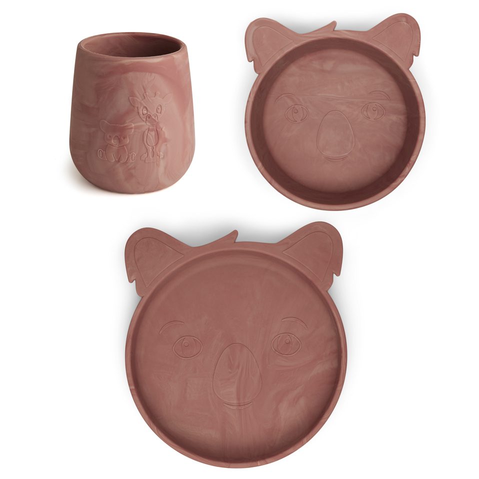 3 Pack Judi Silicone Dinner Set | Red Mix