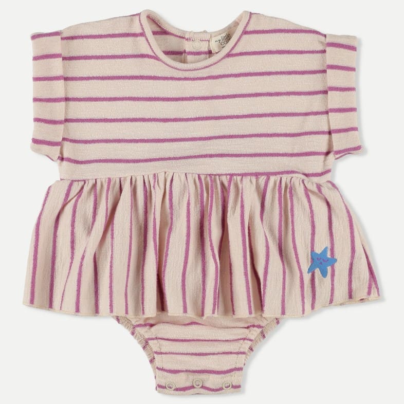 Nyra Crepe Stripe Romper