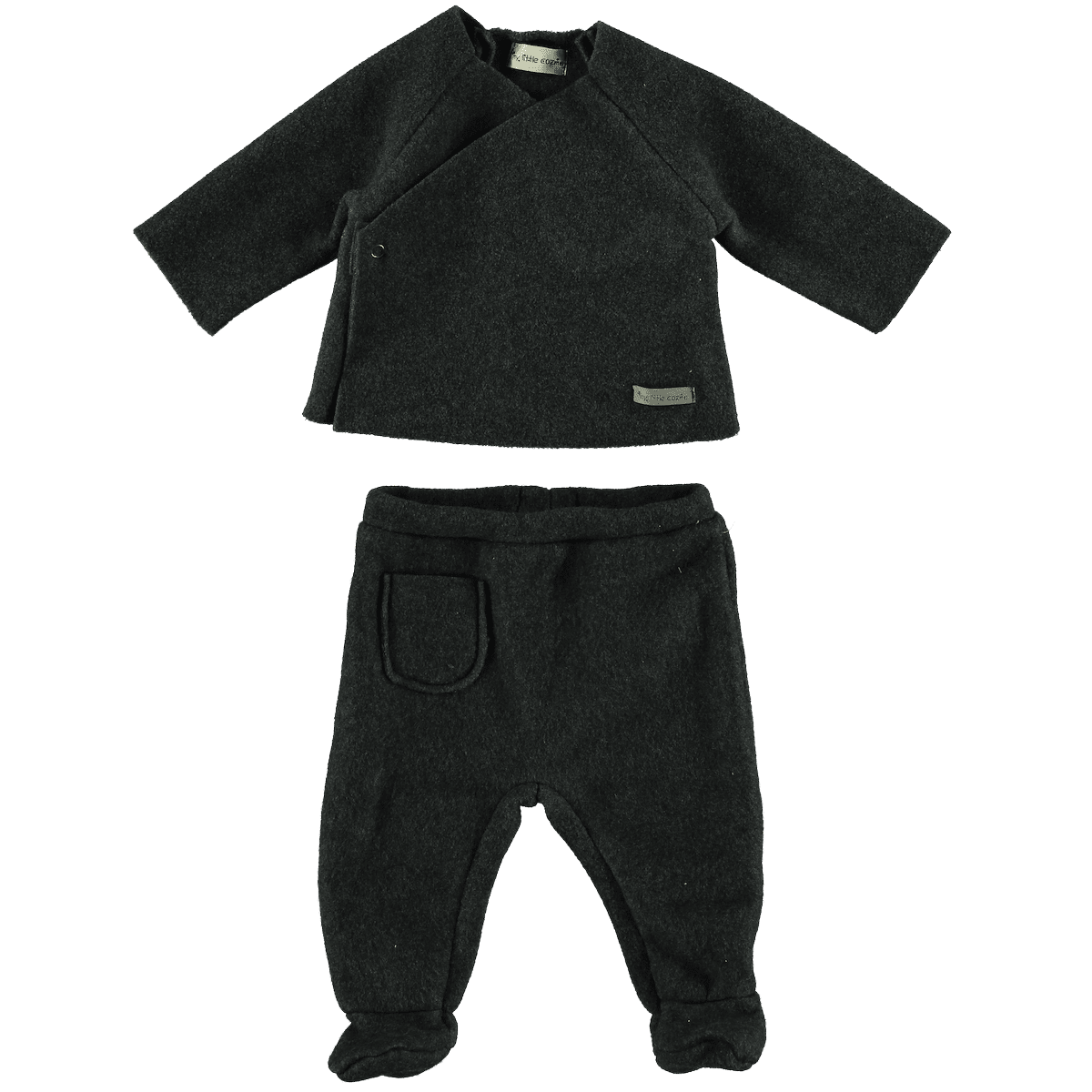 Nordic Fleece Top & Footed Trousers | Medium Gray