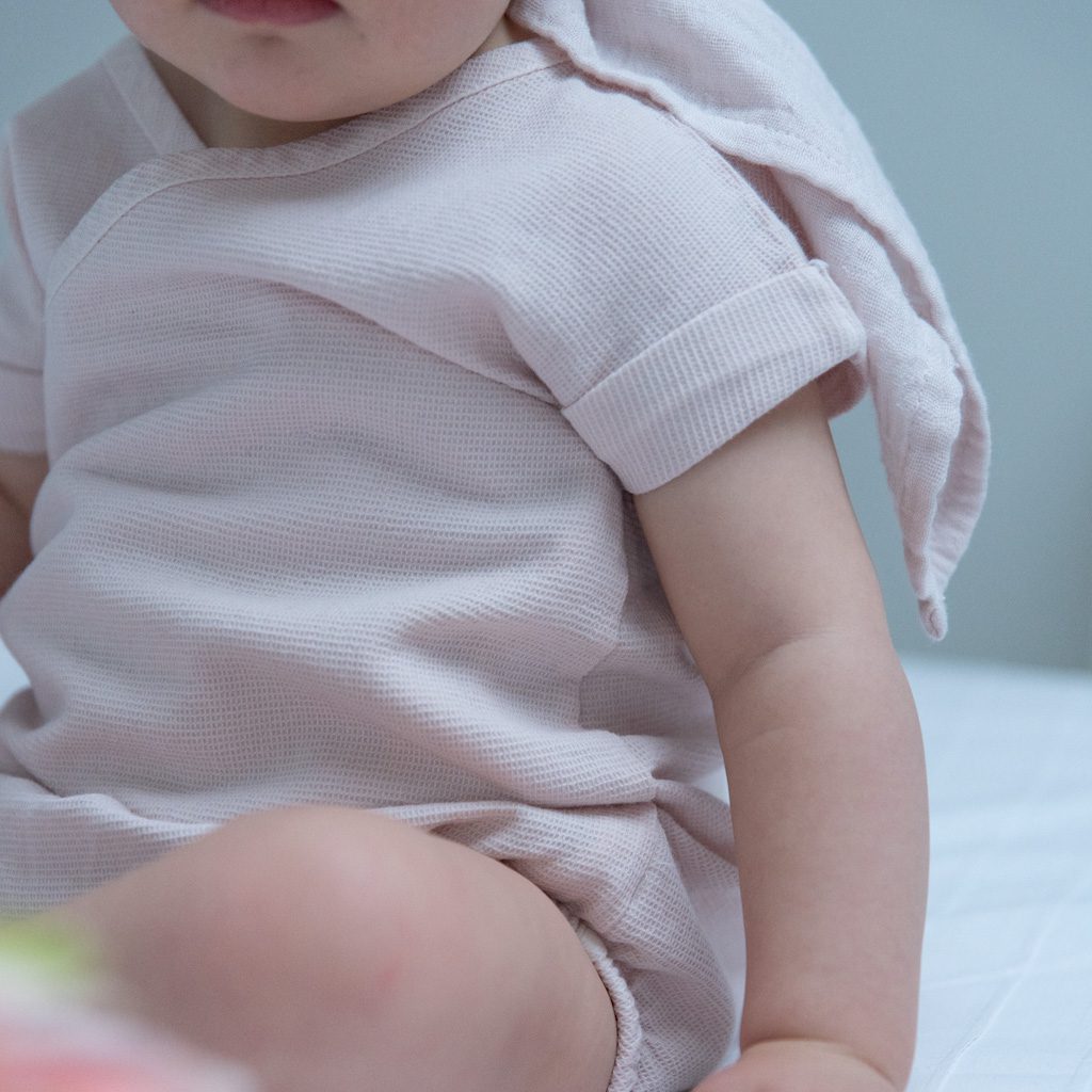 Nuage Honeycomb Romper | Rose Coquillage