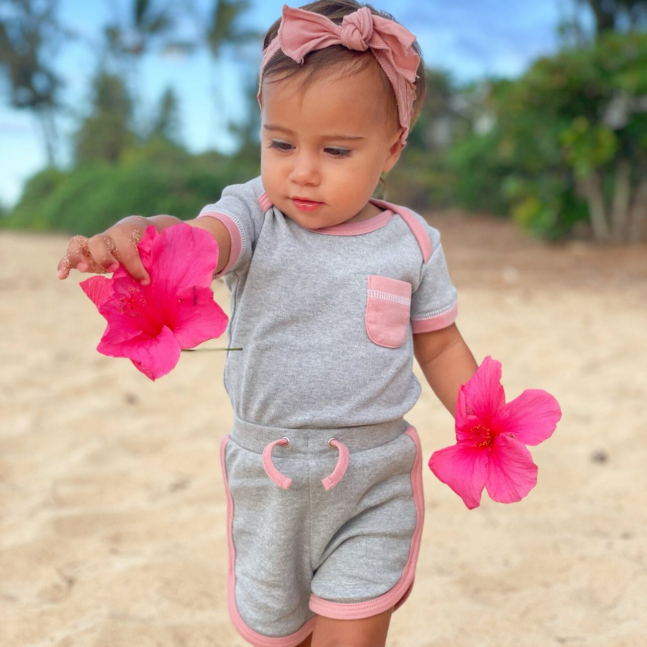 Tee & Track Short Set | Mauve Heather