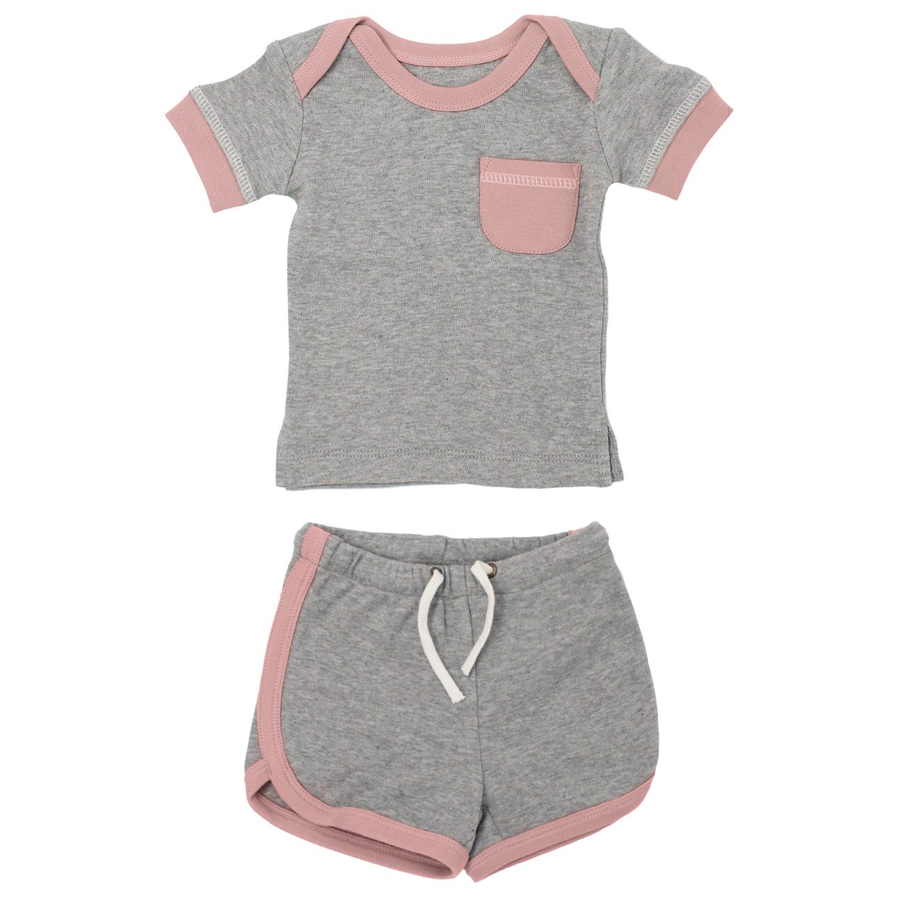 Tee & Track Short Set | Mauve Heather
