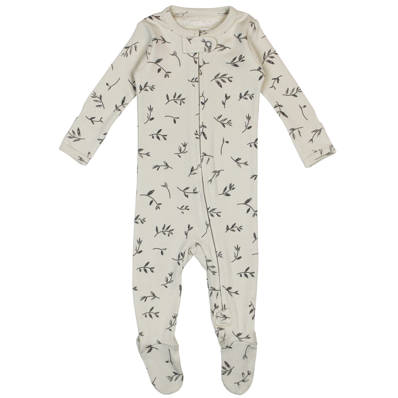 Zipper Footie | Stone Flower