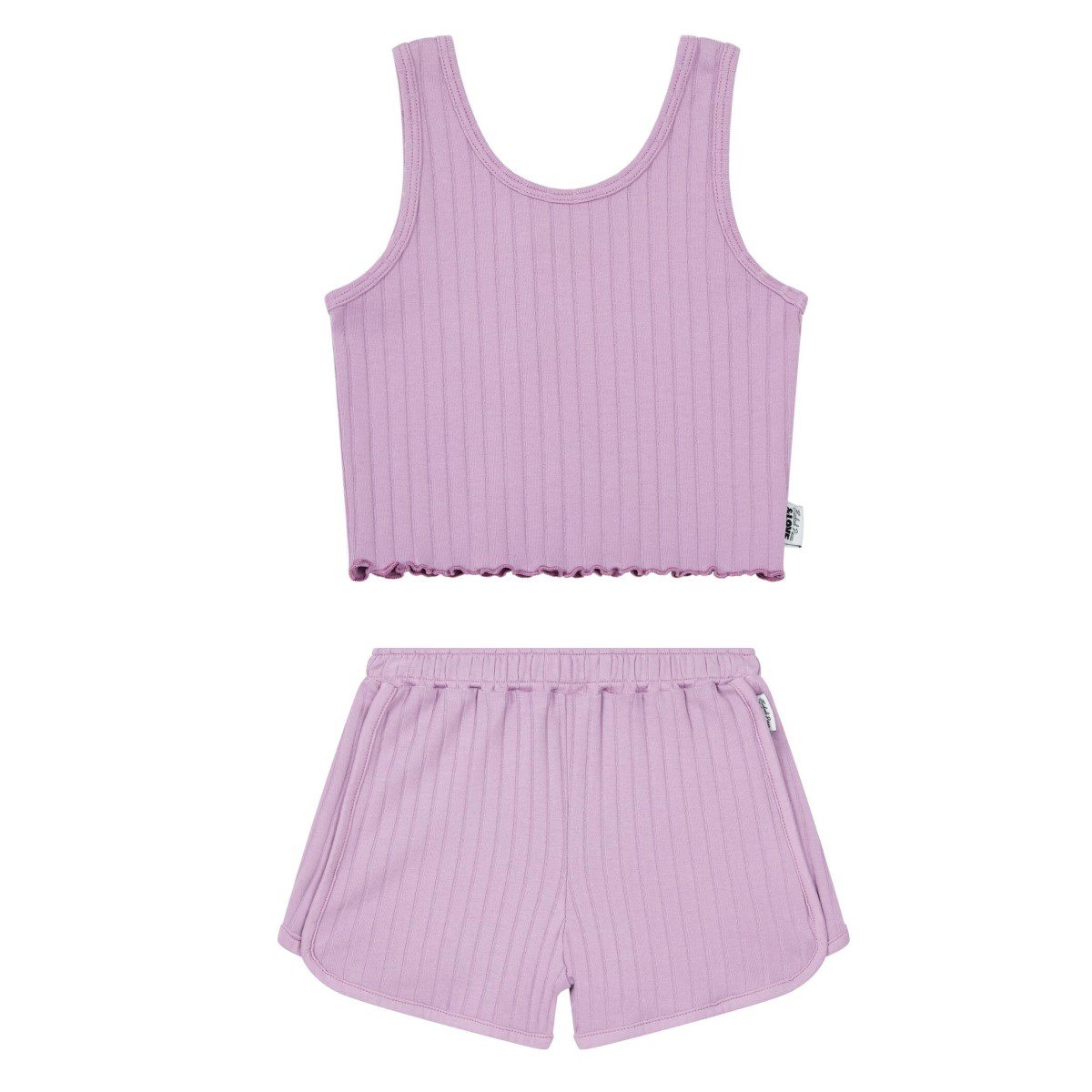 Ribbed Tank Top & Shorts | Mauve