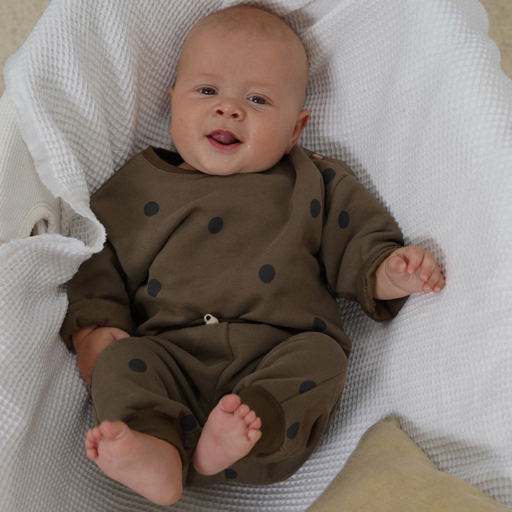 Olive Dots Sweatshirt & Sweatpants