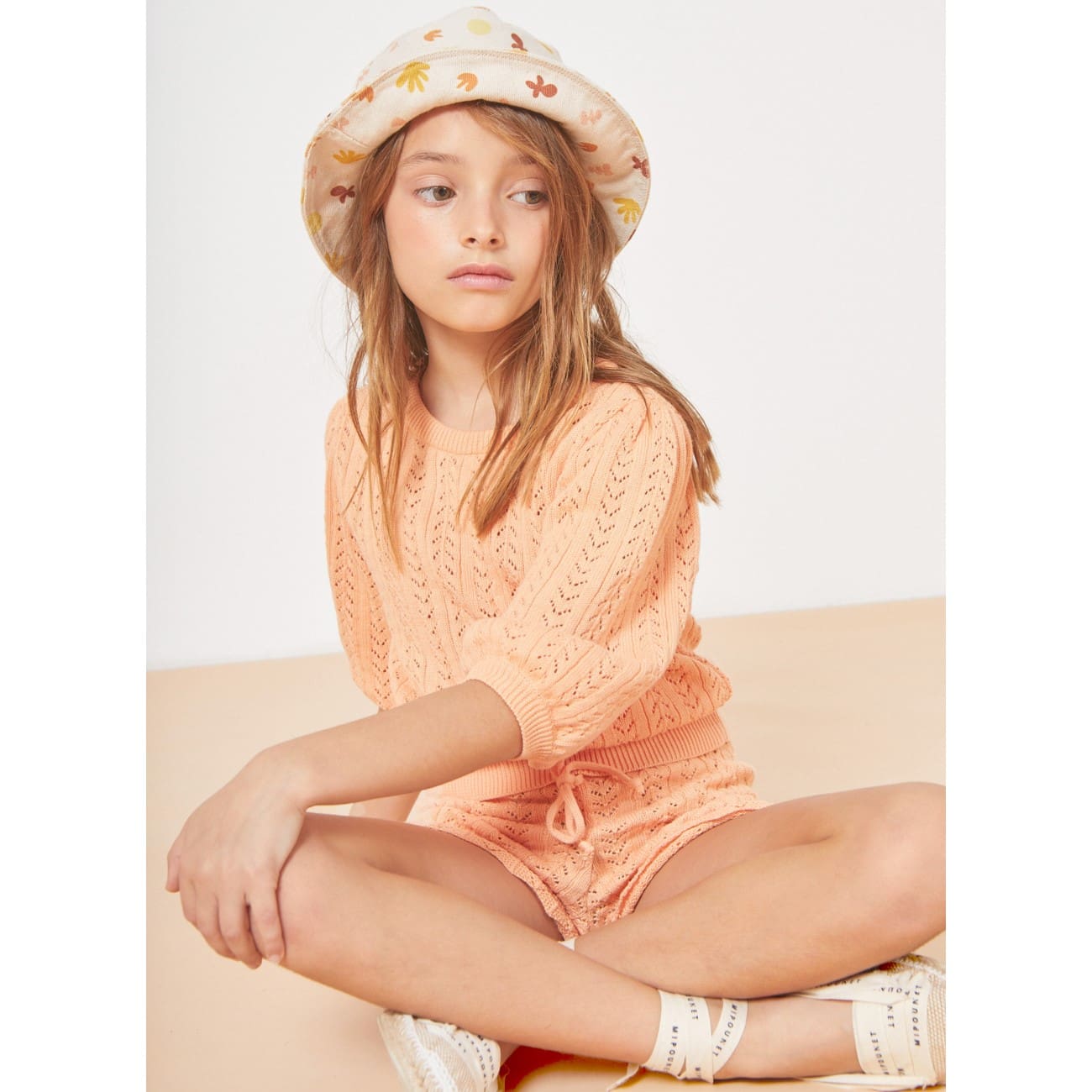 Nora Cotton Openwork Sweater & Shorts