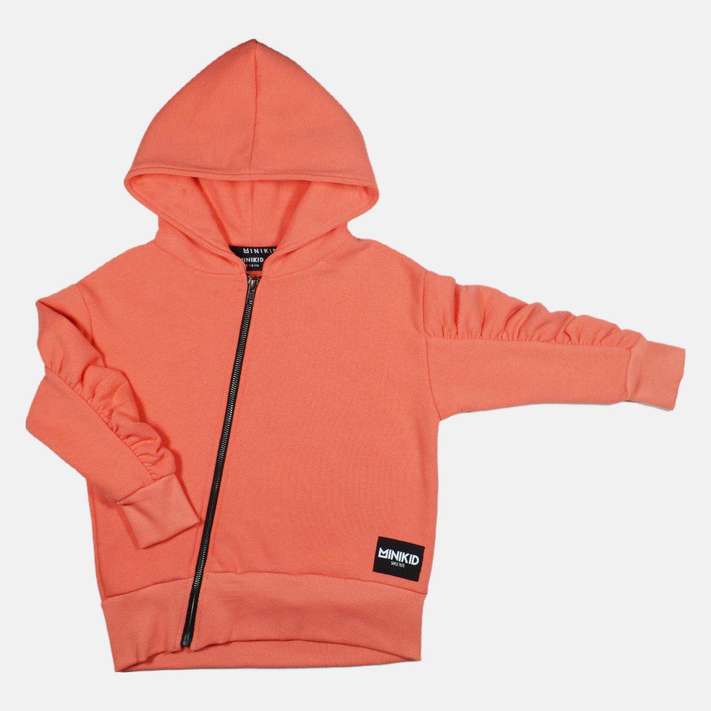 Peach Puff Zip Hoodie