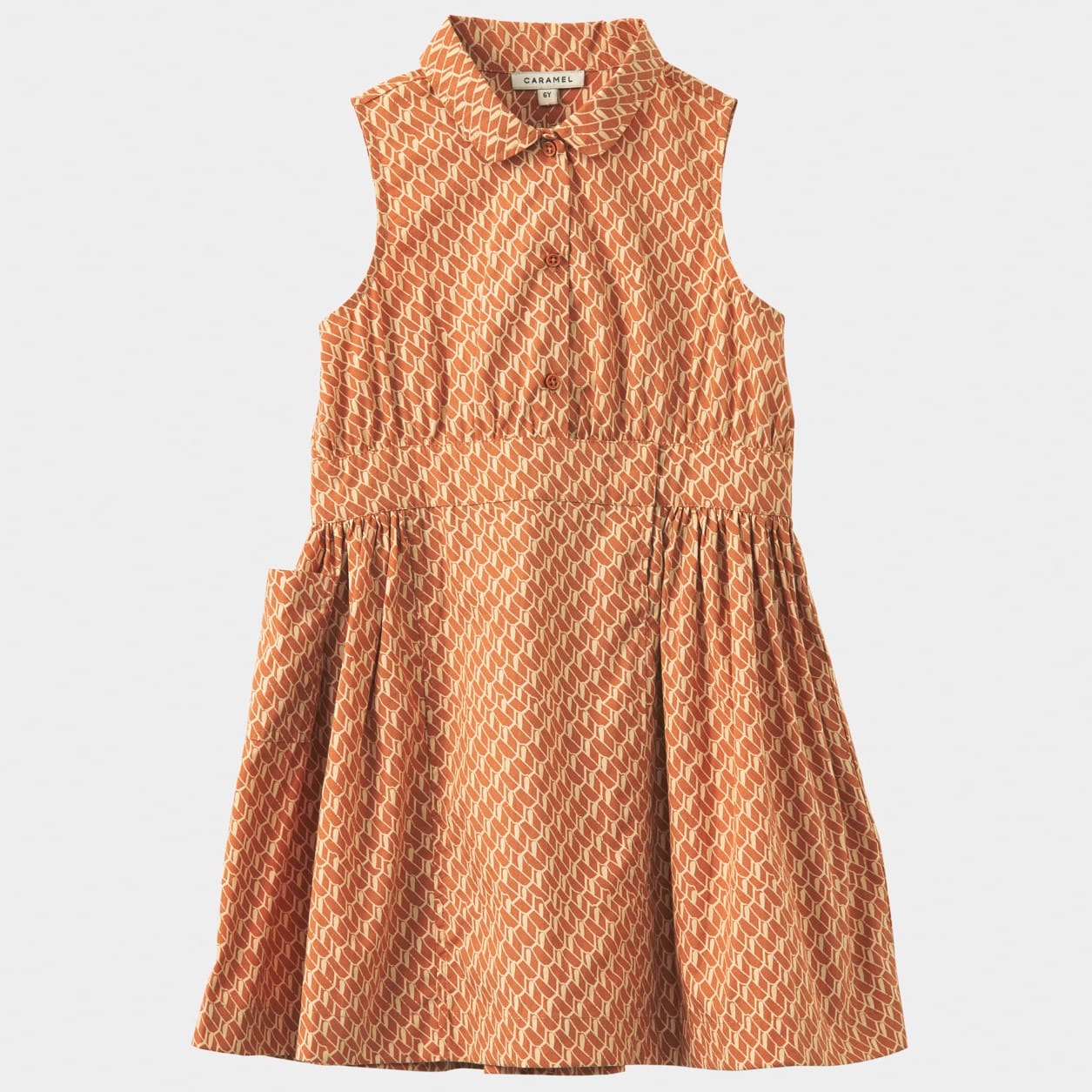 Penguin Dress | Apricot Geo Print