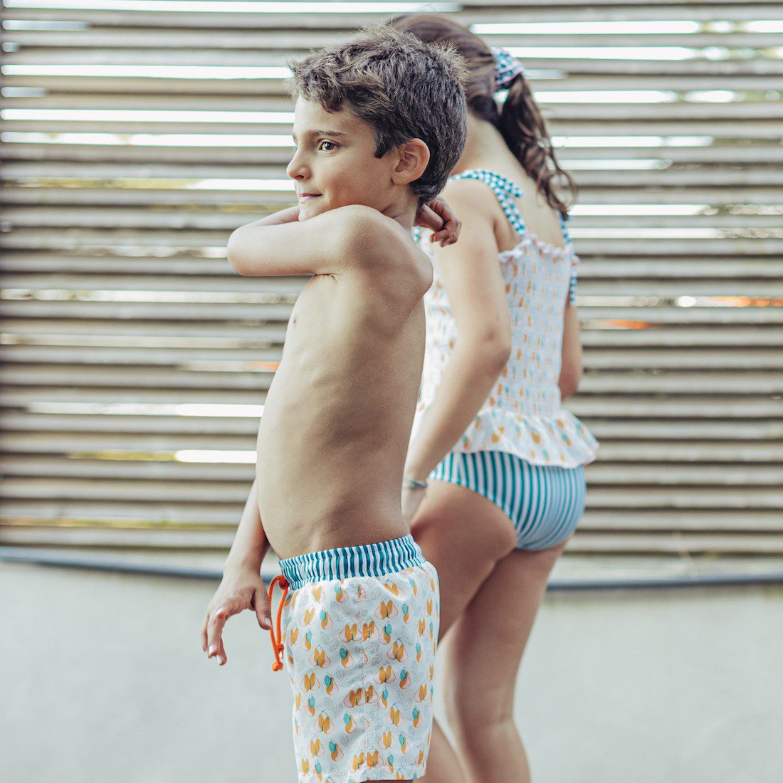 Pears & Stripes Swim Shorts