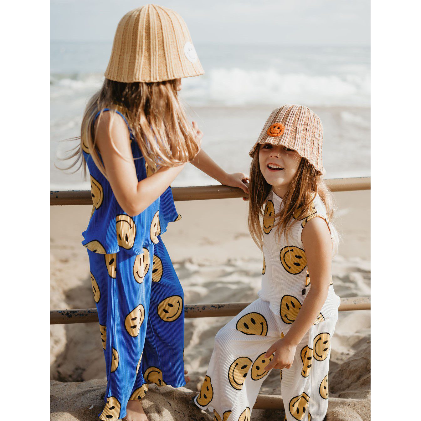 Pleats Long Set | Blue Smile