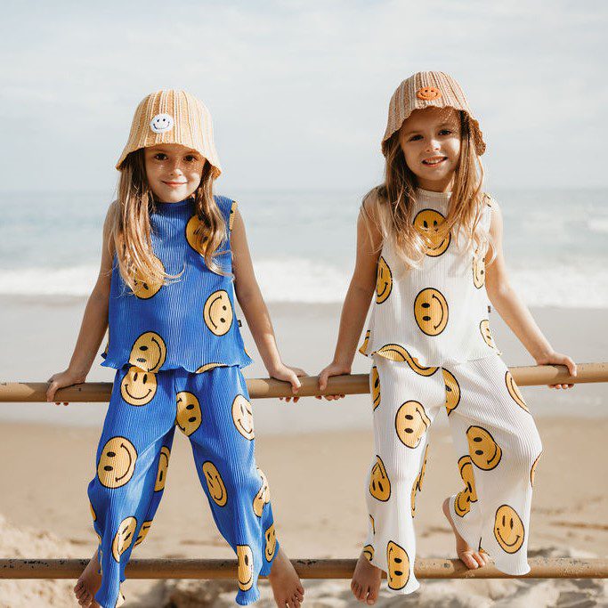 Pleats Long Set | Blue Smile