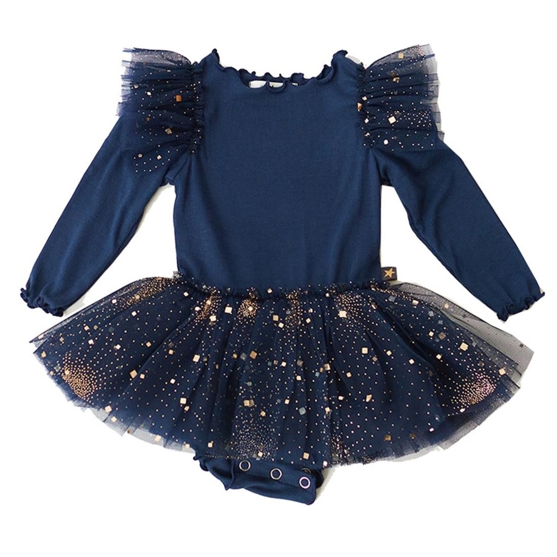 Frill Sparkle Baby Onesie Tutu | Navy