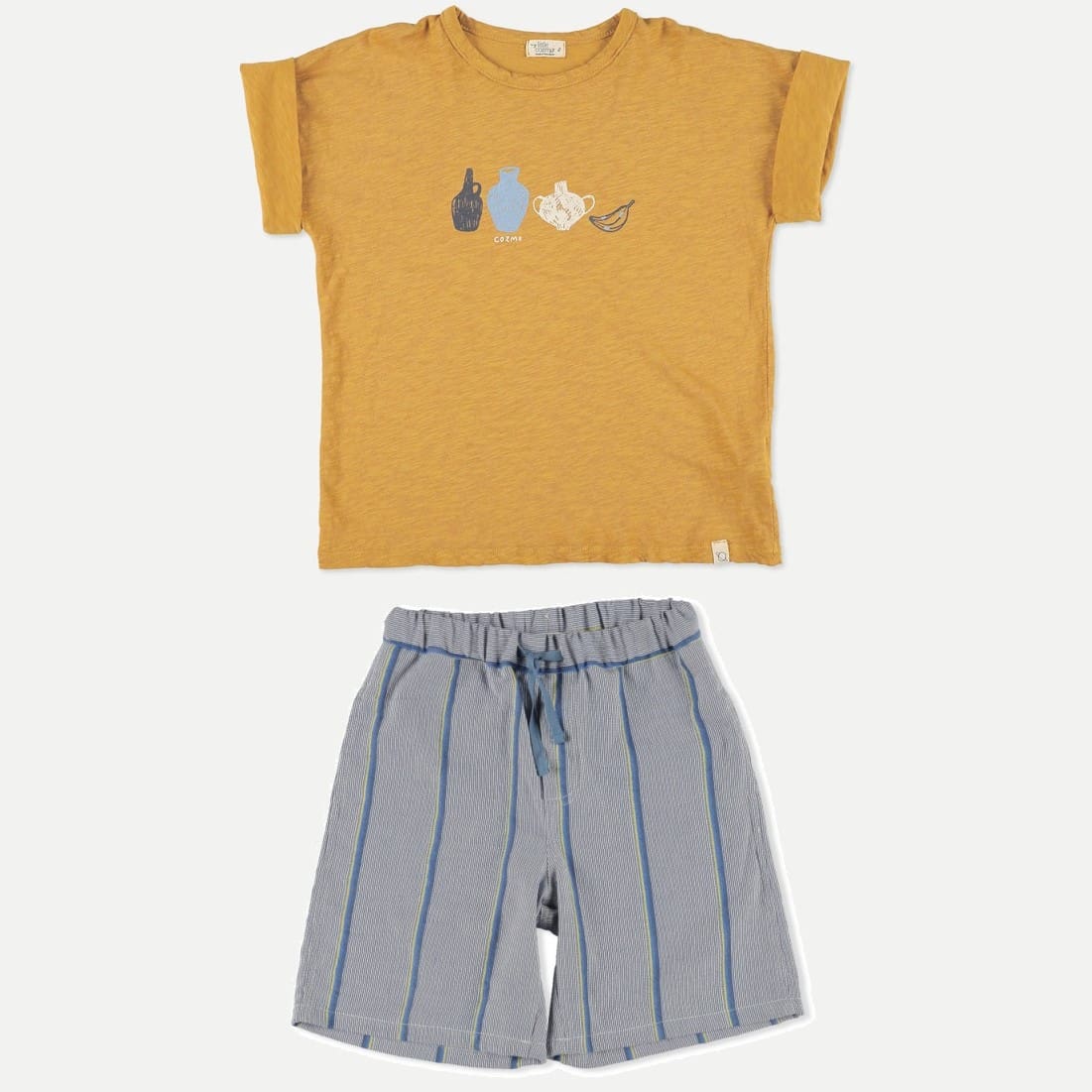Piero T-shirt & Keanu Denim Stripes Shorts | Unique/Oil