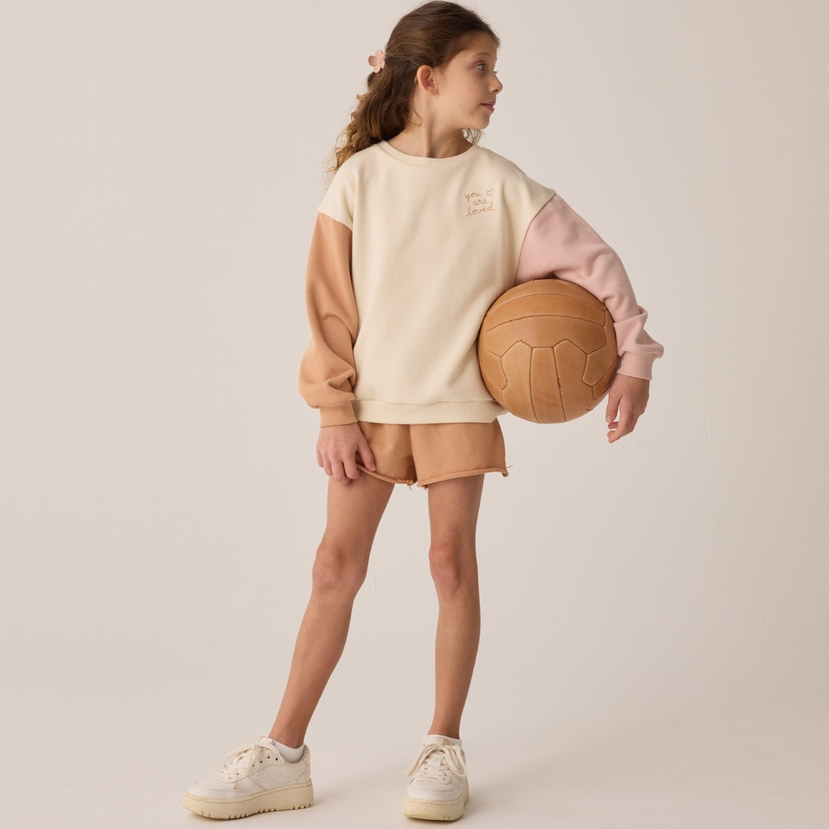 Legend Sweatshirt Color Block & Sweat Short Grapefruit