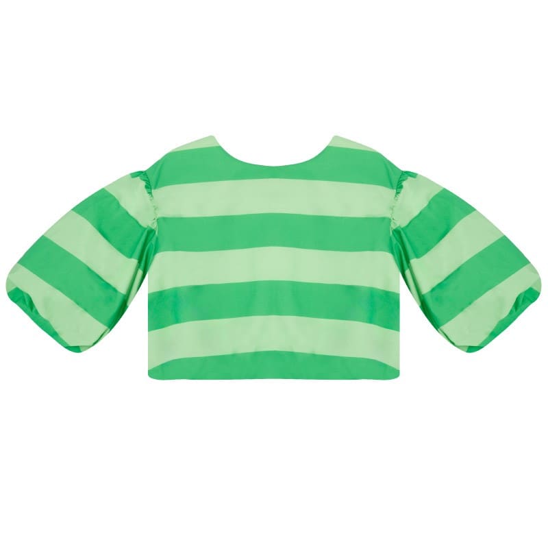 Pop Top & In Full Swing Skirt | Cricket Green & Cucumber Stripe