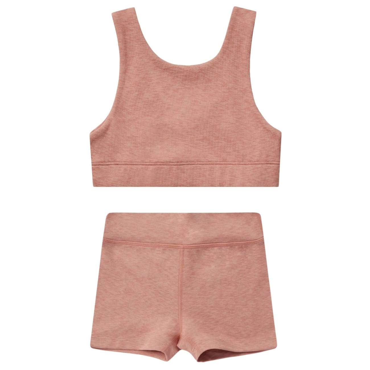 Longline Bra & Shortie Short | Heathered Lipstick