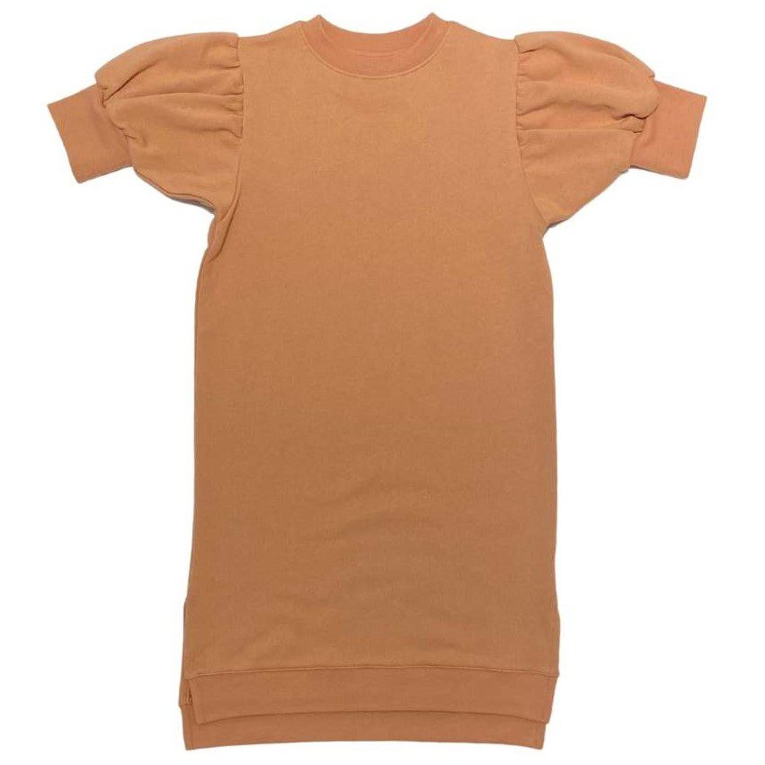 Sandstone Puff Sleeve Sweater Dress