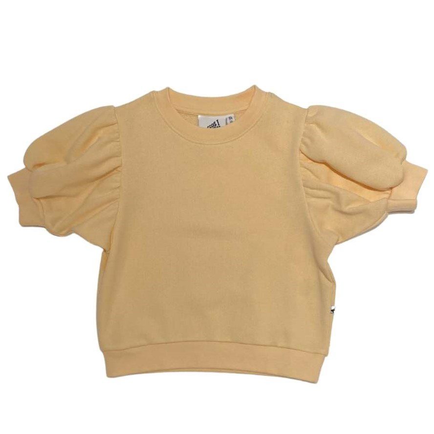 Apricot Puff Sleeve Sweater & Paperbag Jog Short