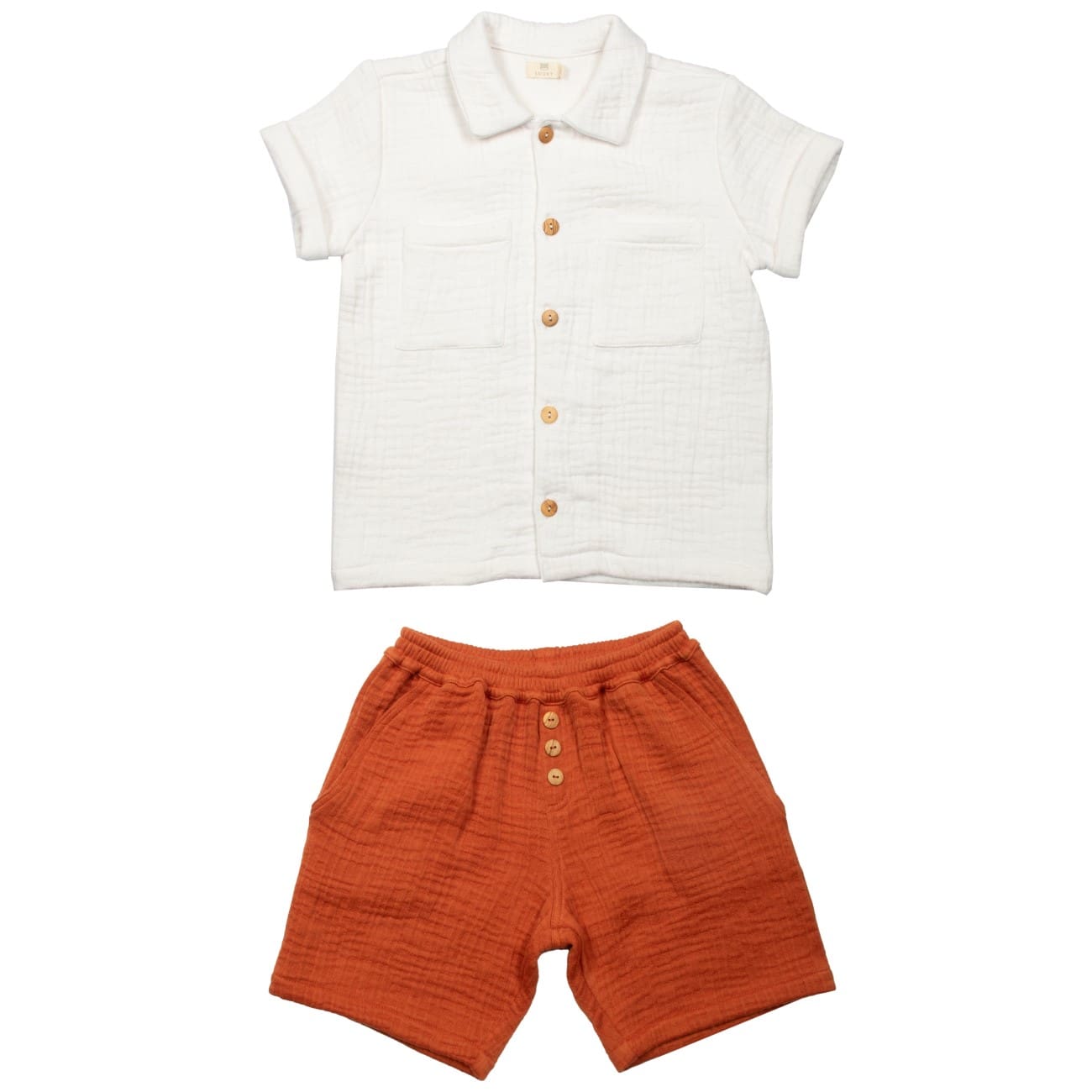 Patchwork Shirt & Shorts | Sugar & Koi
