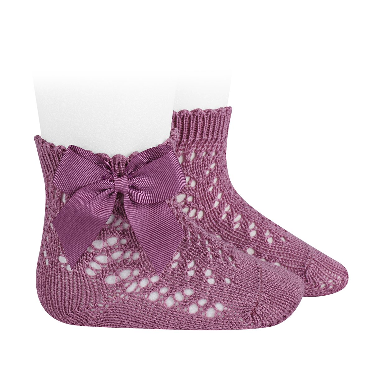 Perle Openwork Short Socks W/ Bow | Casis