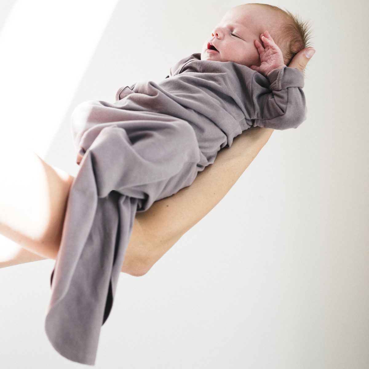 Knotted Baby Gown Dots | Hazel