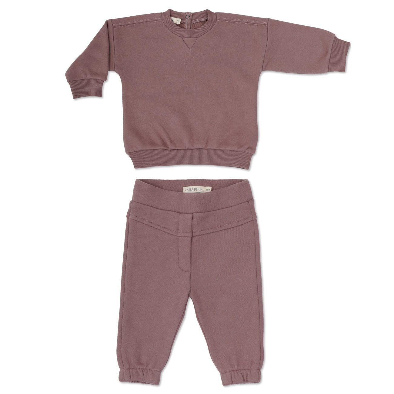 Chunky Sweater & Tapered Sweatpants | Soft Amethyst