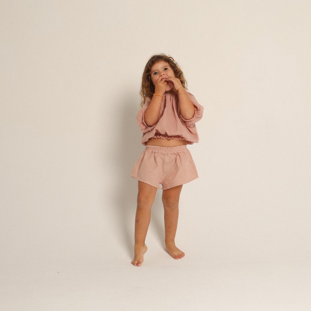 Carmen Crop Blouse & Wide Shorts Set | Marieta