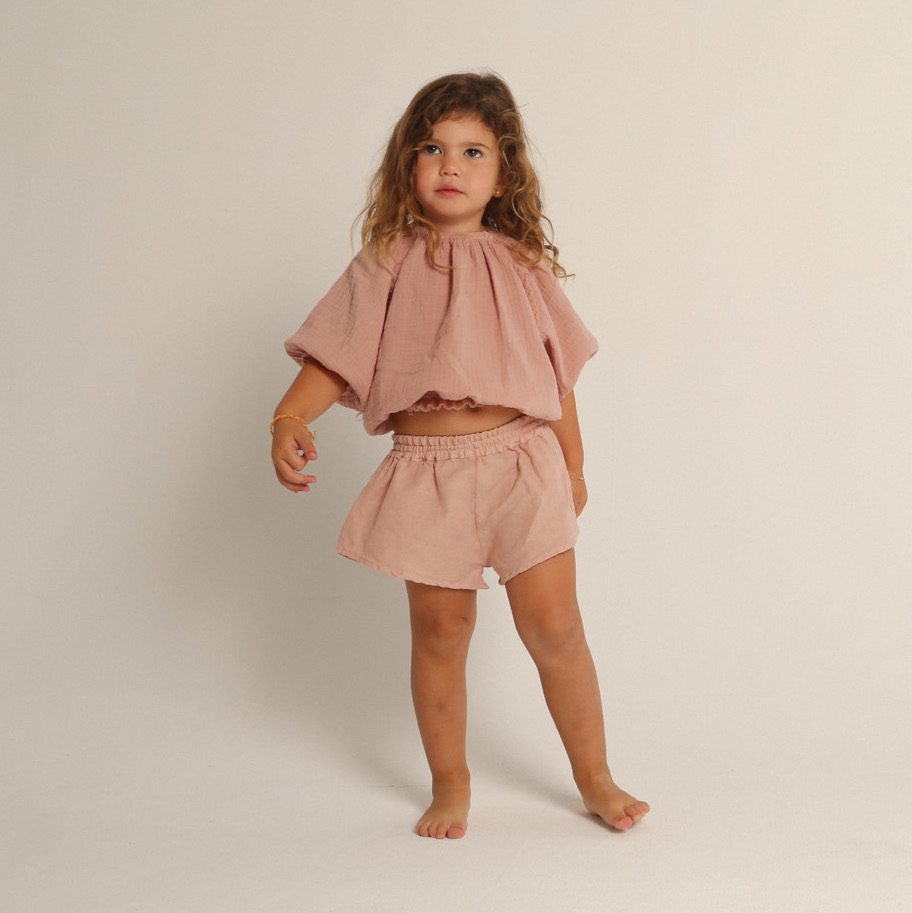 Carmen Crop Blouse & Wide Shorts Set | Marieta