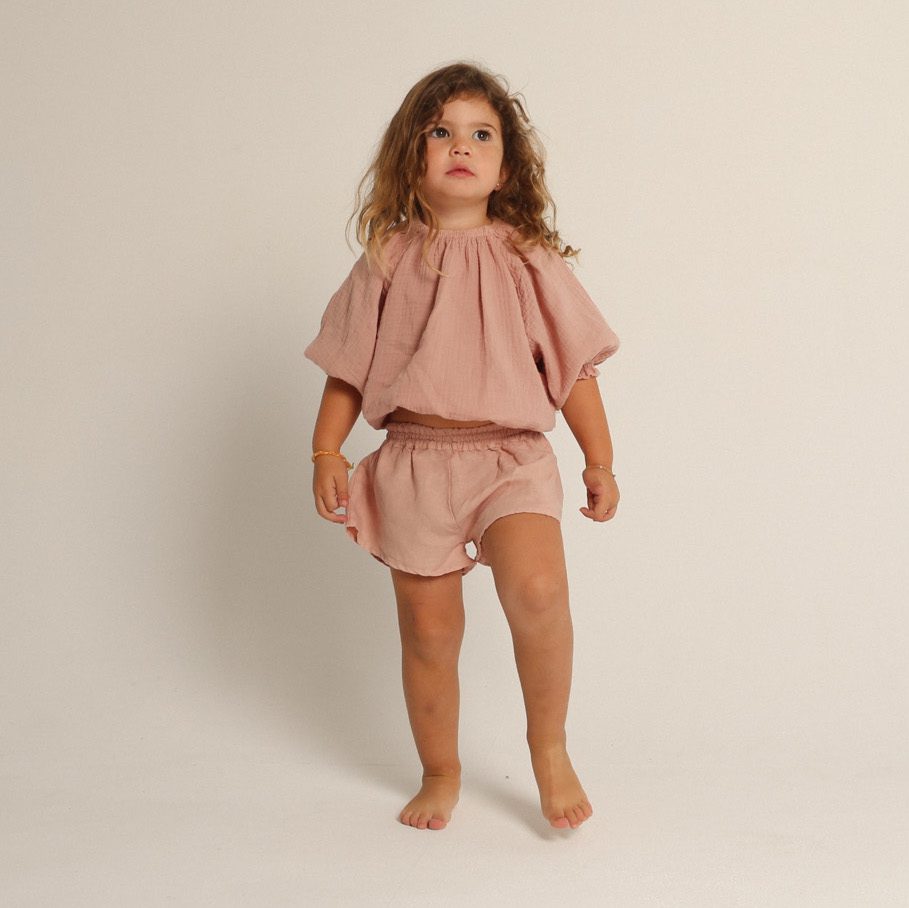 Carmen Crop Blouse & Wide Shorts Set | Marieta